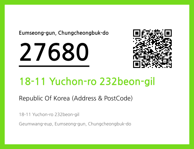 Address and Postal Code QR Code Image (CC BY 4.0)