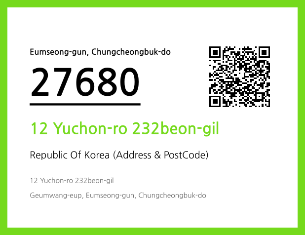 Address and Postal Code QR Code Image (CC BY 4.0)