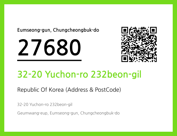 Address and Postal Code QR Code Image (CC BY 4.0)