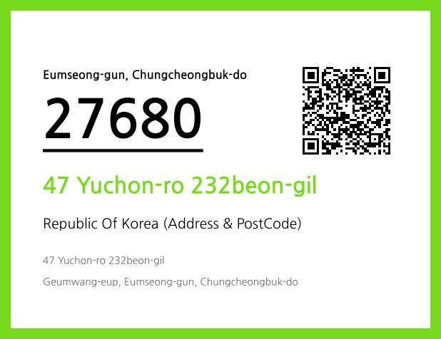 Address and Postal Code QR Code Image (CC BY 4.0)