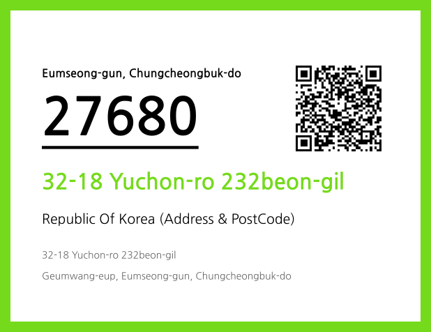 Address and Postal Code QR Code Image (CC BY 4.0)