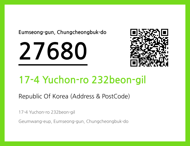 Address and Postal Code QR Code Image (CC BY 4.0)