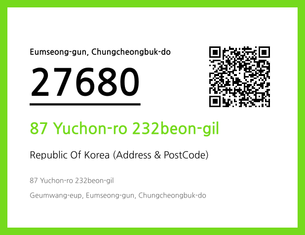 Address and Postal Code QR Code Image (CC BY 4.0)