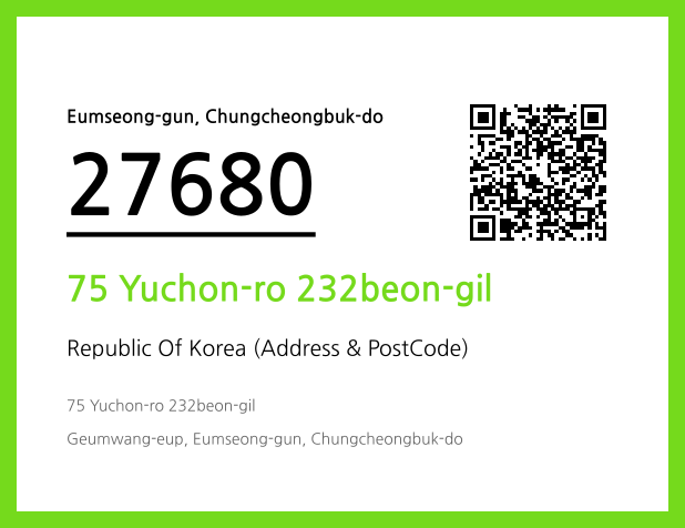 Address and Postal Code QR Code Image (CC BY 4.0)