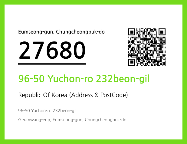 Address and Postal Code QR Code Image (CC BY 4.0)