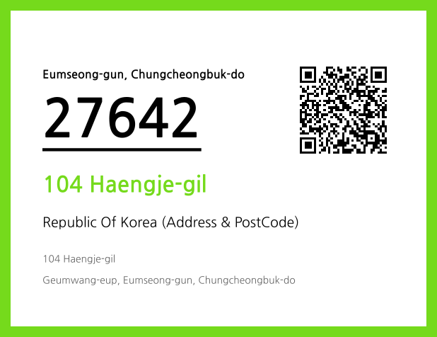 Address and Postal Code QR Code Image (CC BY 4.0)