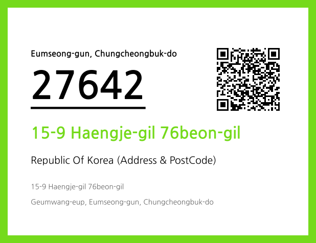 CC BY 4.0 Address and Postal Code QR Code Image (CC BY 4.0)