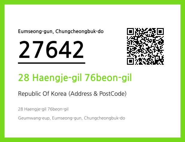 Address and Postal Code QR Code Image (CC BY 4.0)