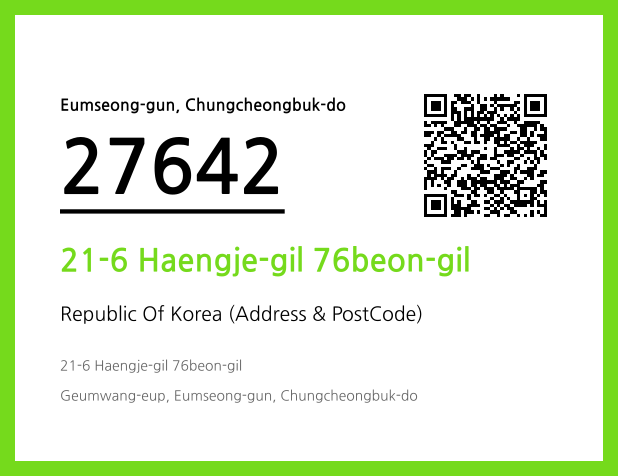 CC BY 4.0 Address and Postal Code QR Code Image (CC BY 4.0)