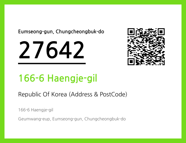 Address and Postal Code QR Code Image (CC BY 4.0)