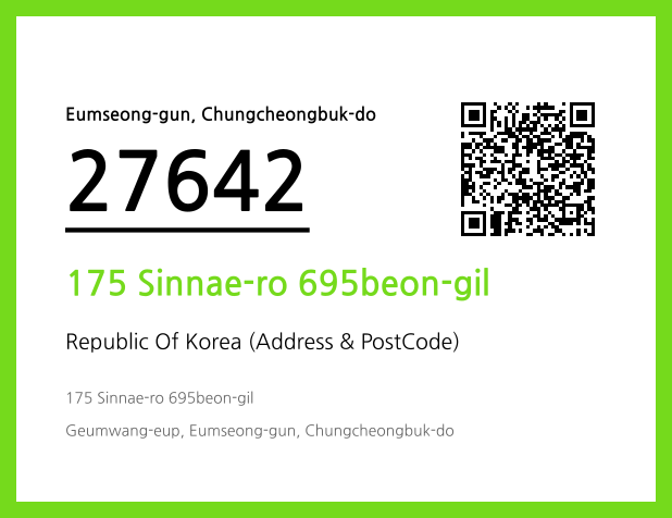 Address and Postal Code QR Code Image (CC BY 4.0)