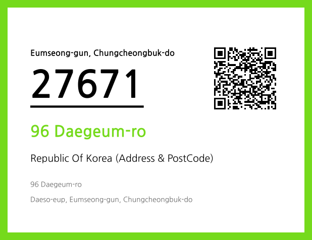 Address and Postal Code QR Code Image (CC BY 4.0)