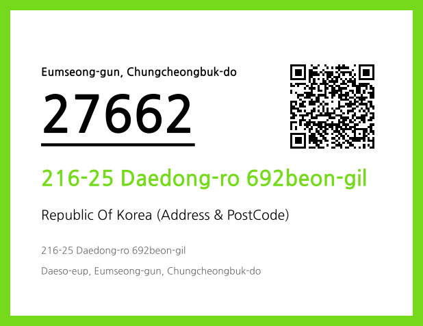 Address and Postal Code QR Code Image (CC BY 4.0)
