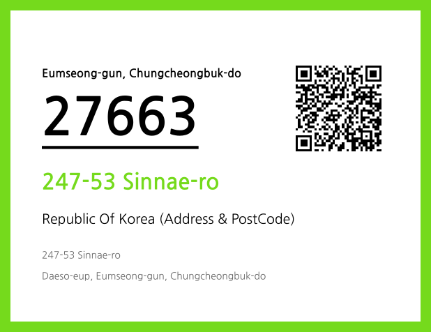 Address and Postal Code QR Code Image (CC BY 4.0)