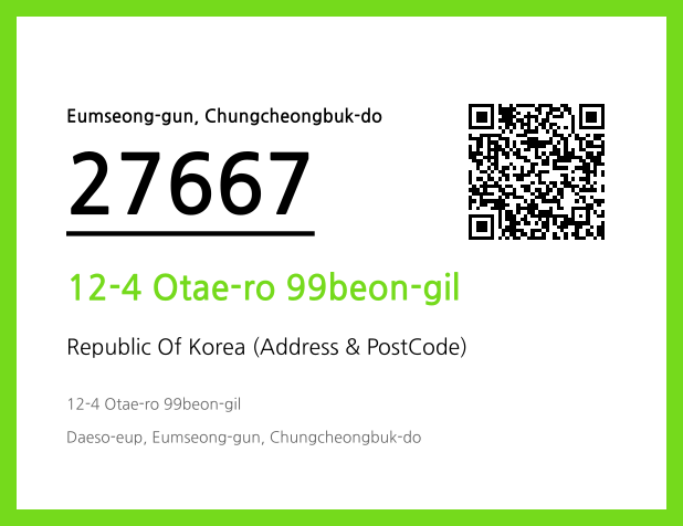 Address and Postal Code QR Code Image (CC BY 4.0)