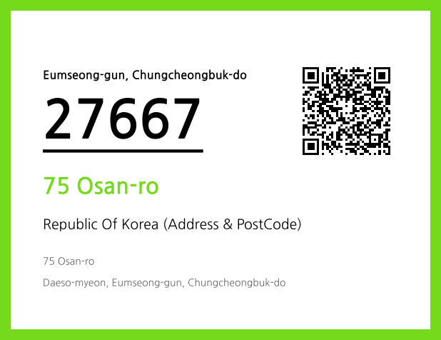 Address and Postal Code QR Code Image (CC BY 4.0)