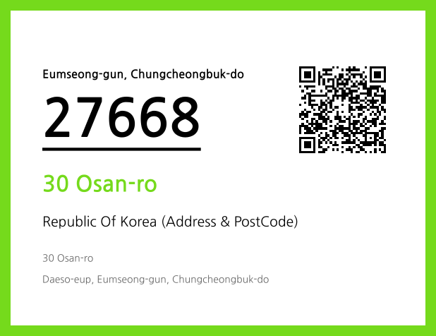 Address and Postal Code QR Code Image (CC BY 4.0)