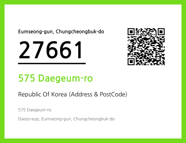 Address and Postal Code QR Code Image (CC BY 4.0)