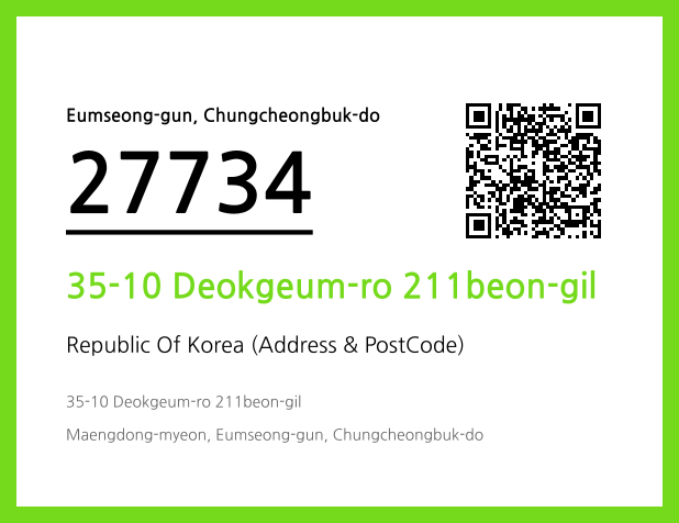 Address and Postal Code QR Code Image (CC BY 4.0)