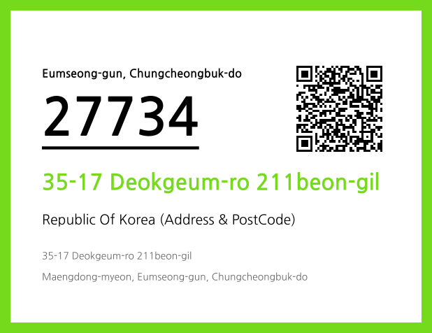 Address and Postal Code QR Code Image (CC BY 4.0)