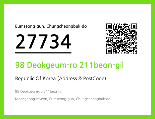 Address and Postal Code QR Code Image (CC BY 4.0)