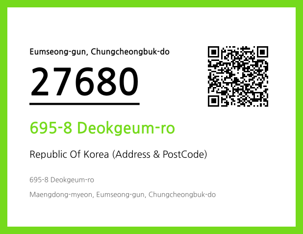 Address and Postal Code QR Code Image (CC BY 4.0)