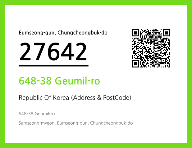 Address and Postal Code QR Code Image (CC BY 4.0)