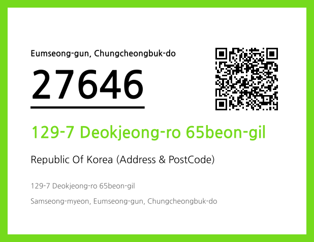 CC BY 4.0 Address and Postal Code QR Code Image (CC BY 4.0)