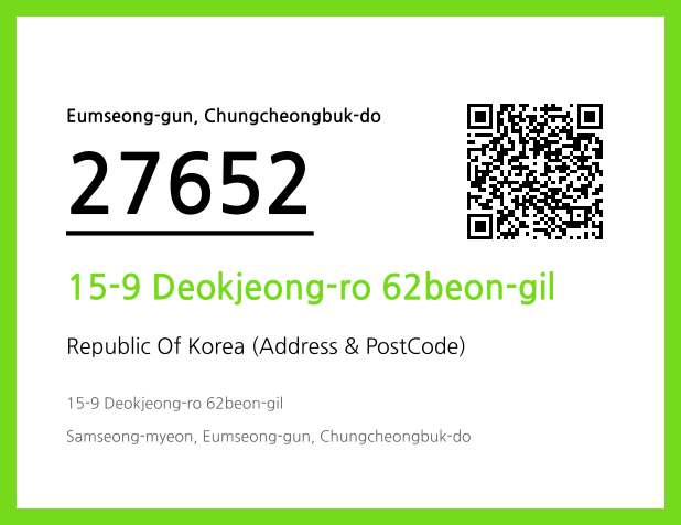 Address and Postal Code QR Code Image (CC BY 4.0)