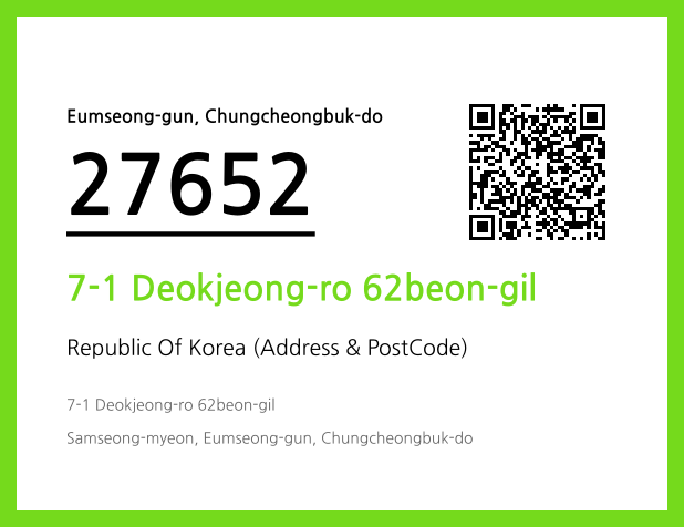 Address and Postal Code QR Code Image (CC BY 4.0)