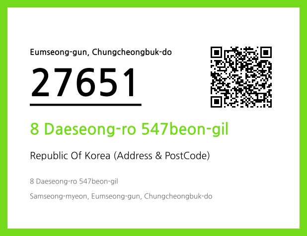 Address and Postal Code QR Code Image (CC BY 4.0)
