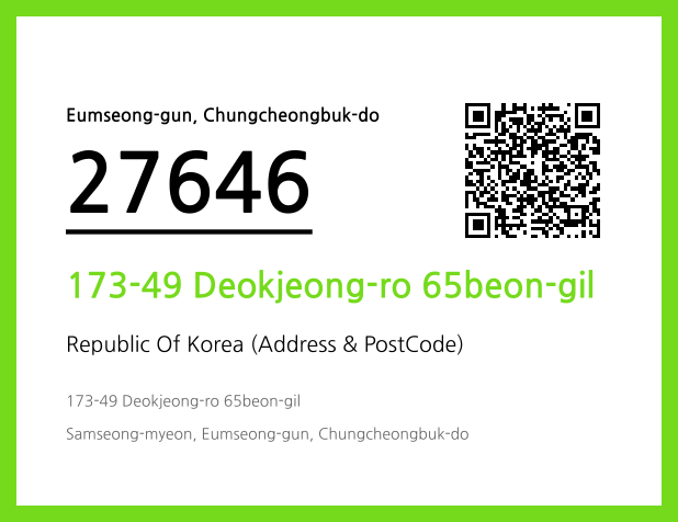 Address and Postal Code QR Code Image (CC BY 4.0)
