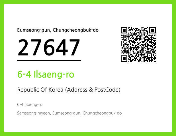 Address and Postal Code QR Code Image (CC BY 4.0)
