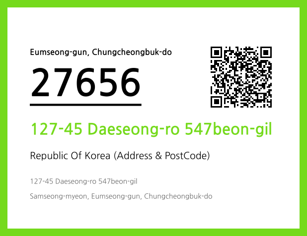 Address and Postal Code QR Code Image (CC BY 4.0)