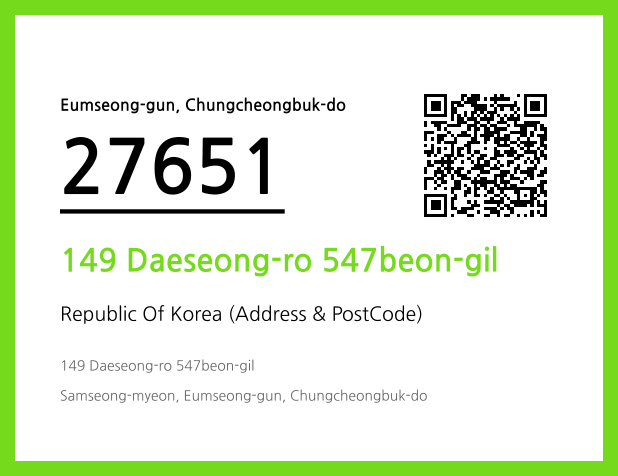 Address and Postal Code QR Code Image (CC BY 4.0)