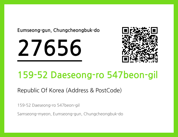 Address and Postal Code QR Code Image (CC BY 4.0)