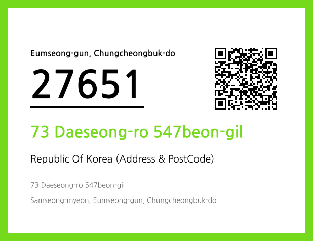 Address and Postal Code QR Code Image (CC BY 4.0)