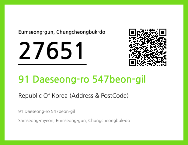 Address and Postal Code QR Code Image (CC BY 4.0)