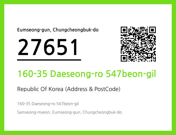 Address and Postal Code QR Code Image (CC BY 4.0)