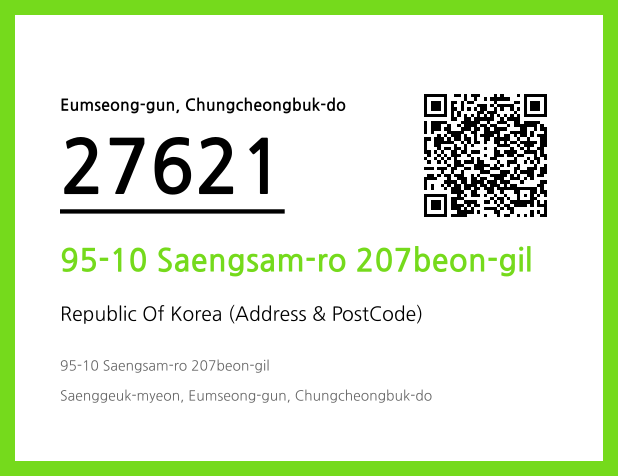 Address and Postal Code QR Code Image (CC BY 4.0)