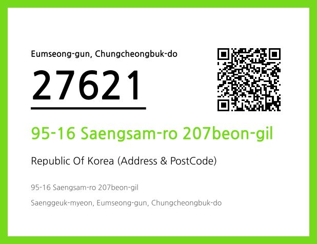 Address and Postal Code QR Code Image (CC BY 4.0)