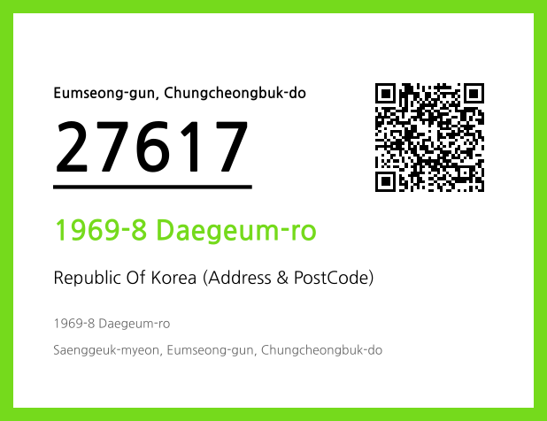 Address and Postal Code QR Code Image (CC BY 4.0)