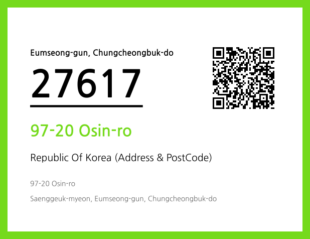 Address and Postal Code QR Code Image (CC BY 4.0)