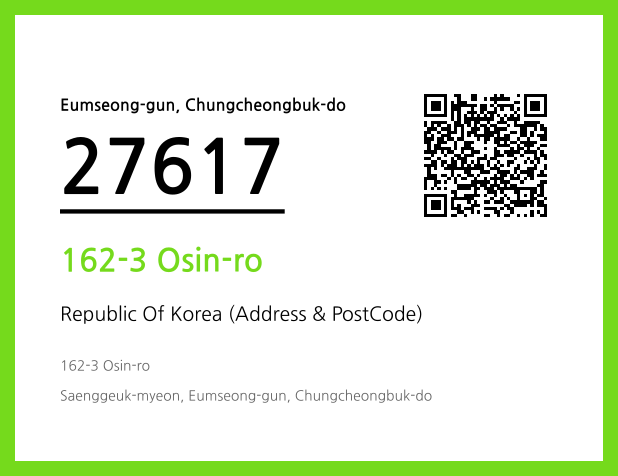 Address and Postal Code QR Code Image (CC BY 4.0)
