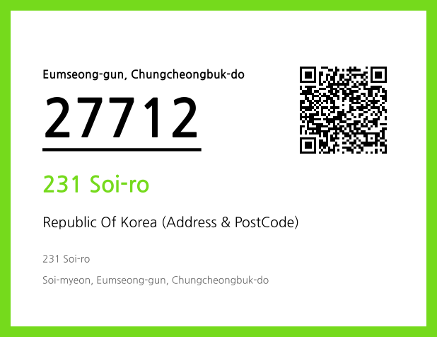 Address and Postal Code QR Code Image (CC BY 4.0)