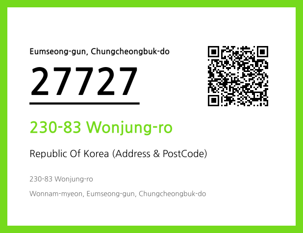 Address and Postal Code QR Code Image (CC BY 4.0)