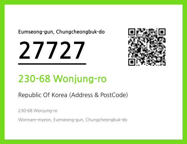 Address and Postal Code QR Code Image (CC BY 4.0)