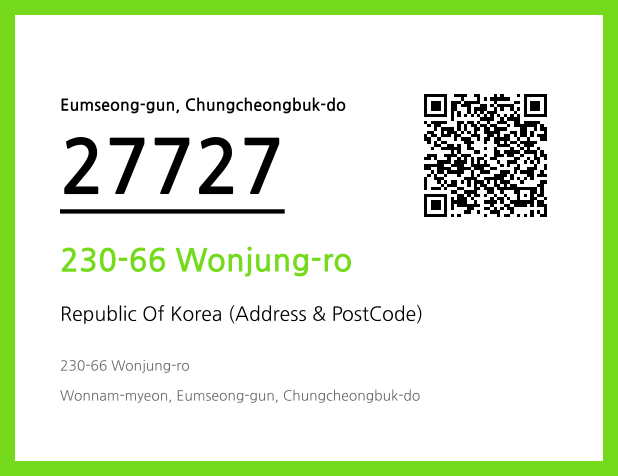Address and Postal Code QR Code Image (CC BY 4.0)