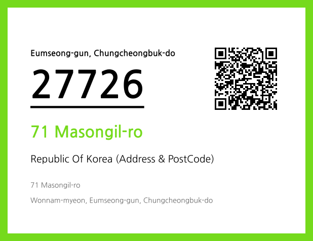 Address and Postal Code QR Code Image (CC BY 4.0)