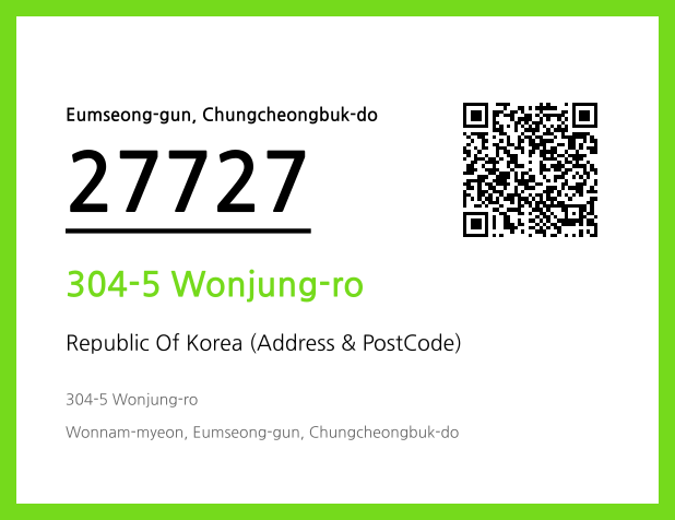 Address and Postal Code QR Code Image (CC BY 4.0)